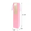 Flower Bag Ribbon Gift Box Window Transparent Single Stem Bag for Mother's Day Bouquets Valentine's Day Handheld Bag j08