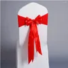 Chair Covers El Wedding Event Free Of Charge Back Flower Props Banquet Decoration Cover Elastic Ribbon Bow