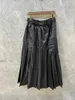 Юбки женская юбка летняя женщина высококачественная плиссированная повседневная миди для Ladies 2 Color 2024 Tutu