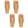 Disposable Cups Straws 50 Pcs Ice Cream Cup Cake Containers French Fries Holder For Car Fried Chicken Treat Bag Kraft Paper Holders Snack