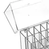 Scatole di stoccaggio Porta di rossetto 18 Compartimenti Box Organizzatore di lucidalabbra trasparente