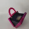 Pink Rose Red Pearl Marble Acrylic Box Evening Clutch Bag For Party Female Wedding Mini Beaded Kawaii Pures Bolsa Feminina 240509