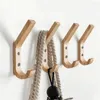 Hangères Hat à chapeau en bois crochet 4pcs Rack Single Bar Towel El Habit Decorative Hange Mome pour Organisateur monté