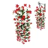 Decoratieve bloemen Spring kunstmatige hang planten decoratie muur bloembloem decor lelie faux slinger buiten buiten