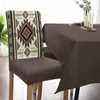 Крышка стулья коричневая богемная геометрическая столовая, обложка сиденья для сиденья для свадебной кухни Банкет.