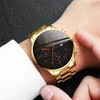 Wristwatches 2021 Relogio Masculino Watches Men Fashion Luxury Crystal Stainless Steel Quartz Business Watch Top Brand Reloj 224Z