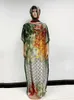 エスニック服2024 Neue Art Mode Bergroe Afrikanische Frauen Kleidung Dubai Dashiki Abaya FR Size Design Mit Schal Lockeres Langes K T240510