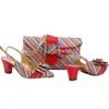 Chaussures habillées PM 2024 Italien Design Arrivée Sandales de style africain Pink Nigerian Women's High Heels Party Wedding Fashion Shoe Sac