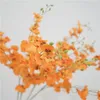Fiori decorativi in plastica Disposizione floreale in plastica Danza Orchide arancione 1pc Piante artificiali ornamenti decorazioni per la casa falsa