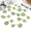 Fleurs décoratives 20pcs Eucalyptus laisse une feuille artificielle pour la décoration intérieure de mariage mariage décoration fausse plante couronne d'artisanat Garlands