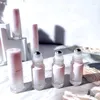 Speicherflaschen 10pcs 5ml 10 ml leere Glaswalze für ätherische Öl rosa Parfüm nachfüllbare kosmetische Behälter