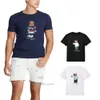 Luxury Men T-shirt Us Taille US Cotton White Tshirt Designer Shirts Martini Bear Hockey Ski Captain USA Modèle pour les femmes TRENDY