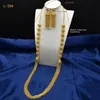 Boucles d'oreilles à collier long de luxe de Dubaï pour les bijoux de cou couloir en or indien de la mariée avec des cadeaux de banquet à filet 240506 240506