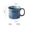 Tazze in ceramica vintage ceramica caffettiera americana cambio glassa imitazione a acqua smaltata tazza di grande capacità familiare