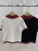 T-shirt pour femmes marque GU 24 printemps / été Nouvelle couleur Polo Polo Nect Treed Courte à manches CARDIGAN TOP OLD MARY