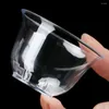 Disposable Cups Straws 40pcs Clear Plastic Tea Cup Drinkware Hard 60ml Thickening S Office
