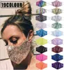Pailletten sicher atmende Mundmasken Zusammenklappbarer Atemschutzmittel Anti -Staub atmungsaktive Gesichtsmaske Multi -Color Fashion Designer Masken 7252692
