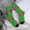 Chaussettes masculines drôles de compression heureuse regarder dans le soleil rétro harajuku art culture hip hop nouveauté équipage sans couture chaussette folle