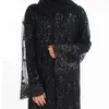 Vêtements ethniques 2021 Summer Abaya Dubai Femmes Longé Lace Mesh Kimono Cardigan Muslim Hijab Dress Kaftan Abayas Turkish Islamic Clothing T240510