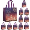 Sac enveloppant avec poignée Eid Ramadan Supplies Box Moubarak Sacs à provisions musulmans Festival islamique Cadeaux de mariage pour invité