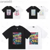 24SspurpleブランドTシャツメンズデザイナーTシャツ夏ルーズカジュアルレタープリントプリントメンズTシャツハイストリートハイポップグラフィティ通気性汗wadded半袖sh 0y4g