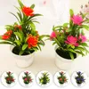 Decorative Flowers Artificial Plant Lily Flower Potted Plants Home Wedding Living Room Table Shop Decor Aquatic Bonsai Plastic