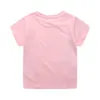 어린이 의류 여자 니트 짧은 슬리브 티셔츠 아이 여름 새로운 스타일 티셔츠 유니콘 패턴 T 셔츠 유아 아기 짧은 소매 CSD2405113