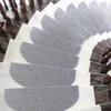 Carpets escaliers martelles antidérapant un tapis de forme à arc pour les marches en bois Mat étape escalier