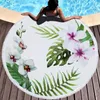 Serviette phoenix et fleurs imprimées grandes plages rondes microfibre micro-salle de bain soft yoga tapis 150 cm couverture absorbante tapisserie