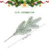装飾的な花20pcs人工松の針はクリスマスツリーの装飾のための偽の植物の枝DIYアクセサリー