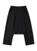 Pantalon féminin Capris High Elastic Affinerie noire Pantalon en tricot noir Tente de mode Fashion Tendance et automne 2024 JE814L2405