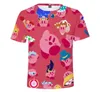 Barn kläder sommar kort ärm 3d tecknad tryckt kirby t -shirt för pojkar flickor streetwear hip hop tonåring pojkar barn tops2906522657