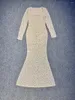 Robes décontractées 145 cm de longueur Femmes Élégant Robe de fête Crystal Crystal Long Square Collar Maxi Gillter Sparky Robes de soirée