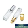 1000st/Lot Glass Parfymflaskor Travel Spray Atomizer Tom parfymflaska med svart guld silver spraykapp