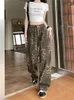 Women's Jeans Spring Summer Leopard Print Long Pant Women Loose Korean Style Pleated Ladies Trousers High Waist Fashion Retro Woman