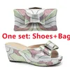 Chaussures habillées dernier italien avec des sacs assortis pour mariage Italie Silver and Bag Set 2024 SHOING SHOOS