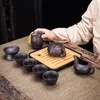 Чайные наборы китайского чайного ретро -прохладного пурпурного песчаного керамического чайного чайного чайного набора
