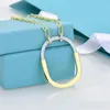 Collana stilista di moda S925 T Gold Silver Placted Home Lock a pendente Rosa Neccante Diamond Charm Chain Women Gioielli feste