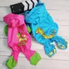 Dog Apparel Cartoon Print Jumpsuit Raincoat For Small Pink Blue Yellow S M L Waterproof Hoodie Outfit Pet Clothes On Sale Supply