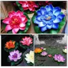 Dekorativa blommor 8 PCS Artificial Lotus Lily Plants Water Pool Floating Lotuses Plastic Pond Simulation