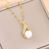 Подвесные ожерелья в симпатичной сексуальной кристаллической жемчужине для женщин