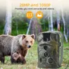 Ao ar livre 20mp 1080p HD Hunt Camera Night Vision PO Video Videoveillance Trail Camera Trilha IP66 POs à prova d'água PO 240428