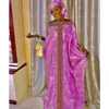 Abbigliamento etnico di alta qualità Africano Bazin Riche Abiti di grandi dimensioni Nigerian Noble Party Gown Guinea Purple Lady Long BouBou Robe