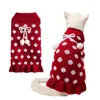 Vêtements pour chien tricot à col roulé à col roulant petit pull robe pull d'automne hiver chaude pluppy chériaux en tricots