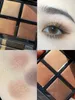 Famous Makeup à paupières à paupières 4 couleurs Matte Shimmer Natural imperméable Palette d'ombres de fard à paupières avec pinceau 11 Styles Navire rapide GRATUIT