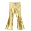 Herenbroek Heren Sparkling Metal Sparkling Disco Pants Bell Bottom Bodem Broek Bodem Heren Kleding Mens Spoulning broek broek Touchling Club Clothingl2405