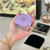 Miroirs Designers Logo Classic Pliage Miroir Femmes Pink Purple Portable Makeup Travel Tool Drop Livrot Home Garden Decor Otpxl