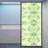 Fensteraufkleber grünes Blatt gefrosteter Film Personalisierter Aufkleber Klebstoff Klammer Wassersicheres Glas Haustier Deckung