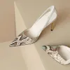 Snake print sexy hoge hakken mode elegant kantoor stiletto hiel feestjurk puntige teen pumps dames designer schoenen