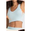 Yoga Outfit AL-0003 Women Outdior Sports Bra Praband Fashion Fashion Skirt Womens Activewear Set Set Drop Dropend Outdoors Fitn Ot1z9